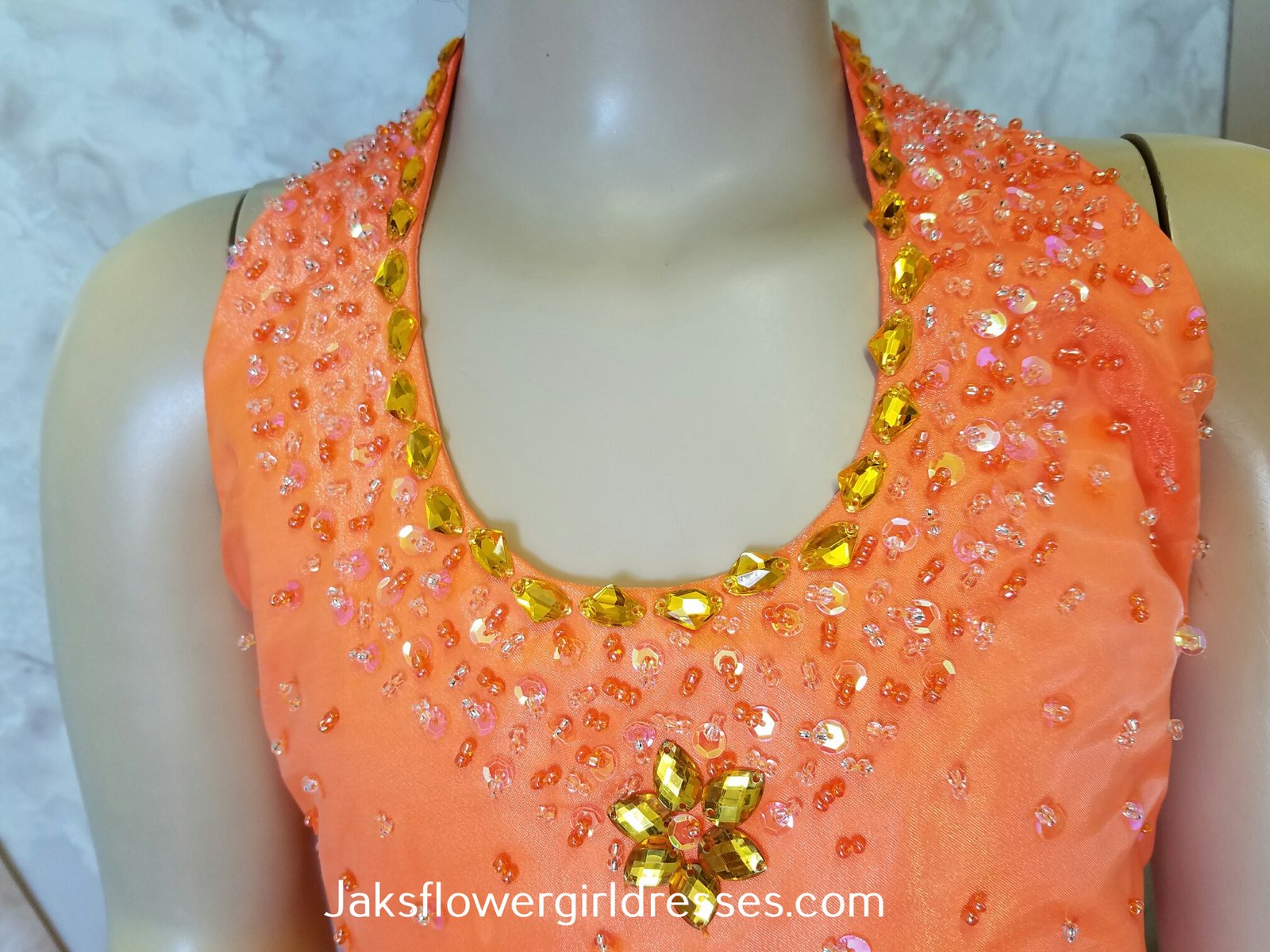 orange pageant dresses for girls 